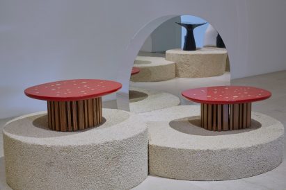 Mother-of-pearl Tables exhibition by Duson Gallery at the Triennale di Milano
