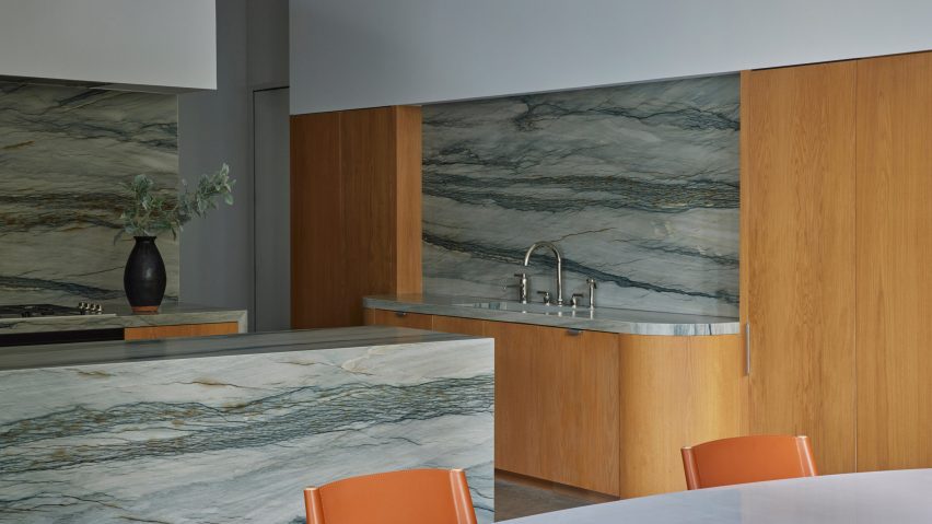 Minimal kitchen in a loft at the Eastern Columbia building