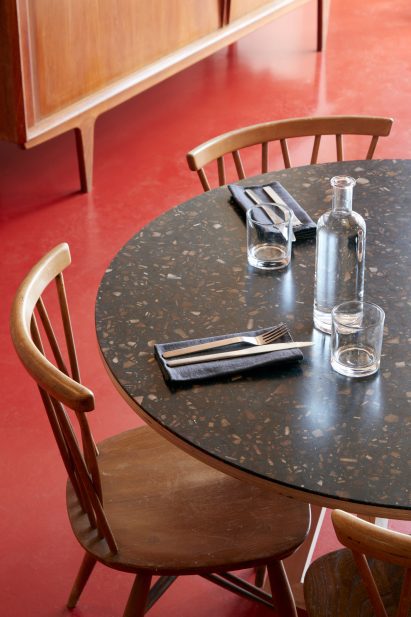 Resin and wood tabletop