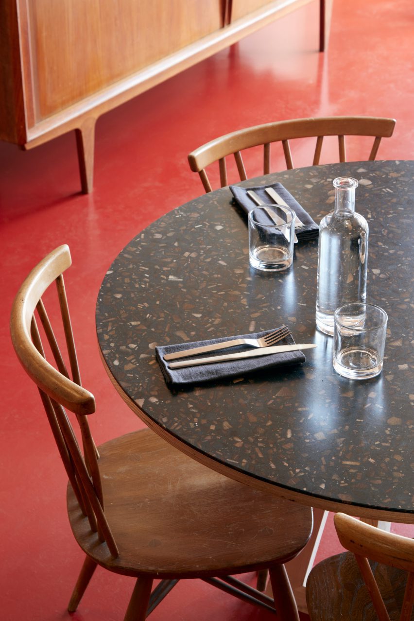 Resin and wood tabletop