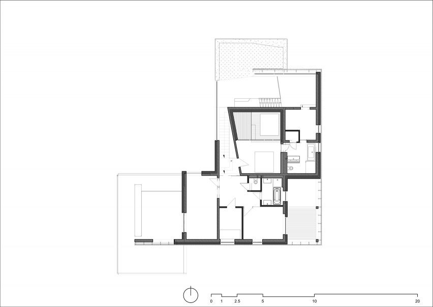 First floor plan of Family house in the Czech Republic by RO_AR
