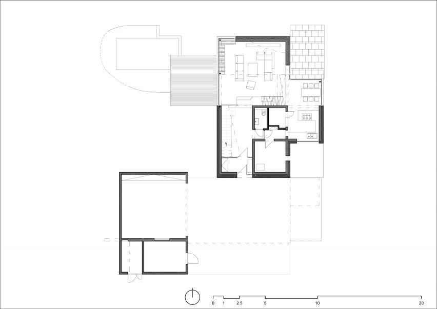 Ground floor plan of Family house in the Czech Republic by RO_AR
