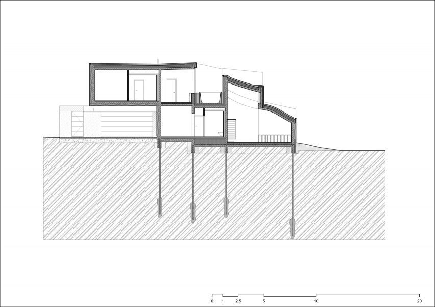 Section of Family house in the Czech Republic by RO_AR