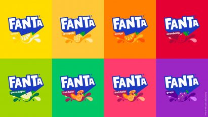 Fanta rebrand with all flavours