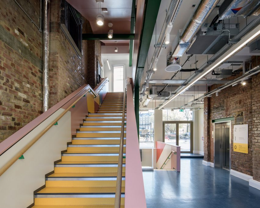 Staircase in Farrell Centre in Newcastle