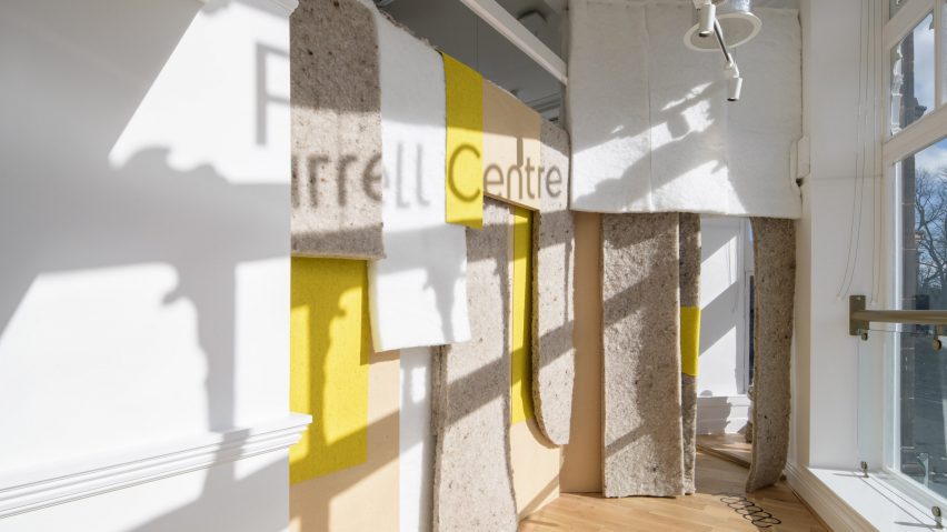Dress for Weather installation at More with Less exhibition at the Farrell Centre