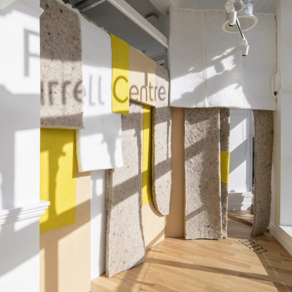 Dress for Weather installation at More with Less exhibition at the Farrell Centre