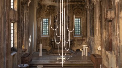 Church with modern furniture installed