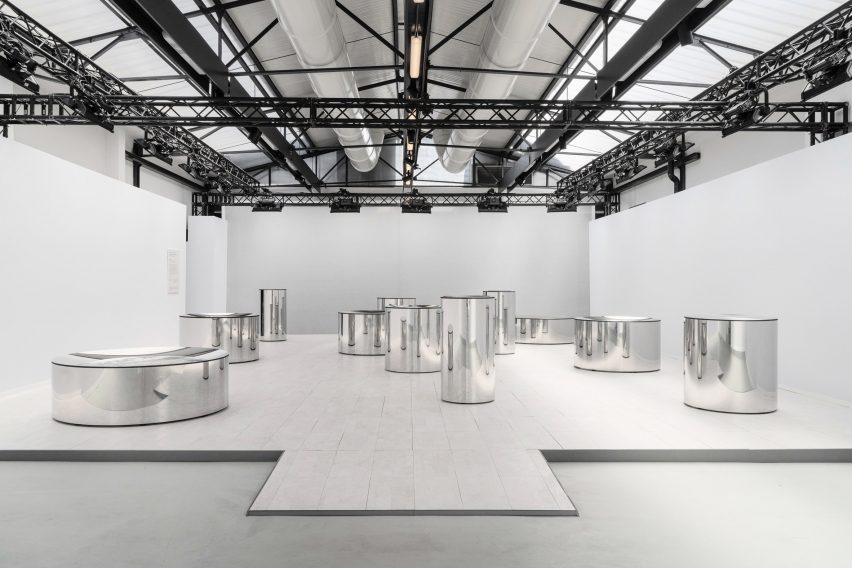 Shaped by Water installation by Google and Lachlan Turczan at Milan Design Week