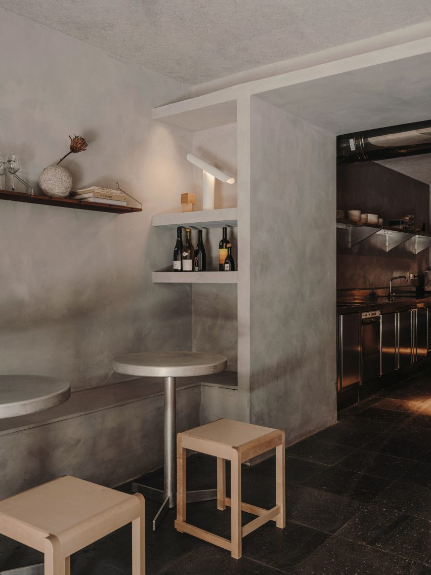 Interior of Gota bar in Madrid designed by Plantea Estudio