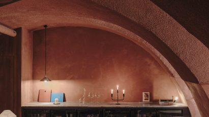 Gota bar in Madrid includes red cave-like room