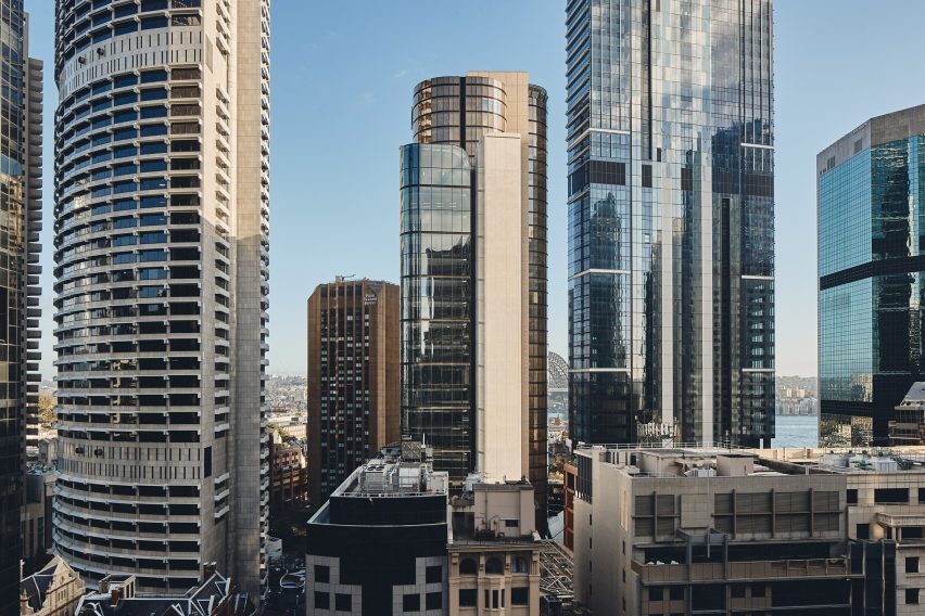 Poly Centre office skyscraper in downtown Sydney by Grimshaw