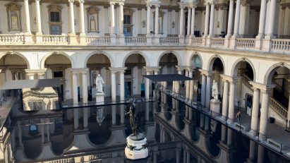 Grohe’s Milan design week installation creates reflections in historic courtyard
