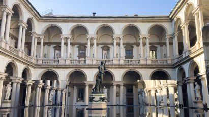 Grohe Spa's water installation in the Pinacoteca di Brera art museum