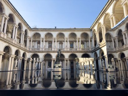 Grohe Spa's water installation in the Pinacoteca di Brera art museum