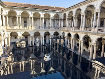 Grohe Spa's water installation in the Pinacoteca di Brera art museum