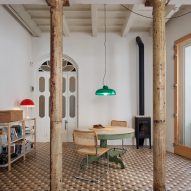 Living room of Hevresac Hotel in Menorca by Emma Martí Arquitectura