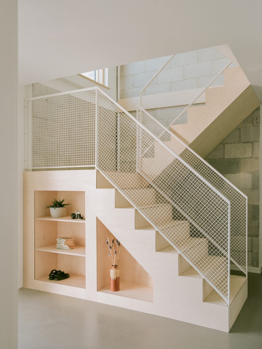 Prefabricated staircase inside House by the Sea by Of Architecture