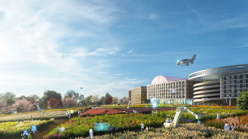 Render of Innovation Park Artificial Intelligence (Ipai) by MVRDV