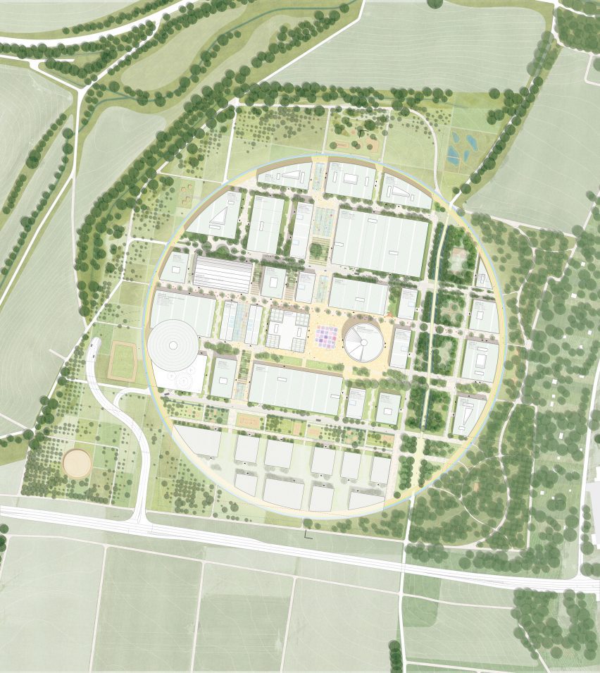 Plan of Innovation Park Artificial Intelligence (Ipai) by MVRDV