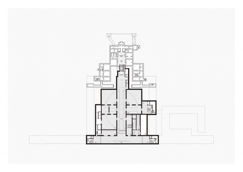 Basement plan of Museum Paleis Het Loo by Kaan Architecten