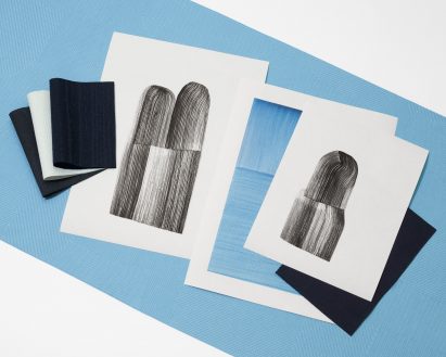 Ronan Bouroullec drawing and Kvadrat fabric