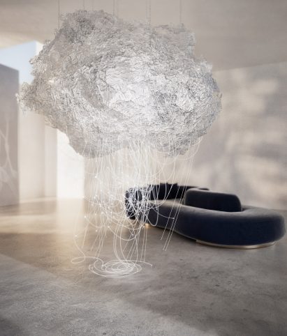 Cloud glass lighting installation by Maxim Velčovský for Lasvit