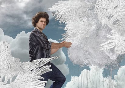 Maxim Velčovský with Cloud, a glass lighting installation for Lasvit