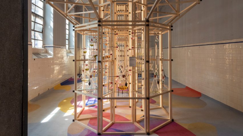 Expériences Immobiles installation by DWA Design Studio for Les Eaux Primordiales at Milan design week