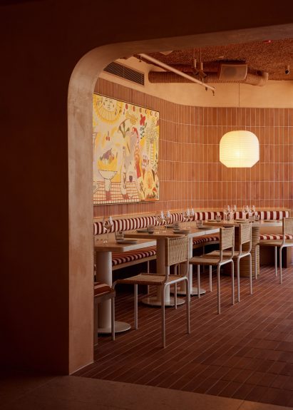 Dining room of Byron Bay restaurant by Studio Plenty