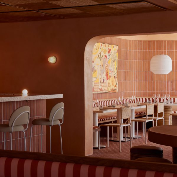 View from bar to dining room of Light Years Asian Diner in Byron Bay by Studio Plenty
