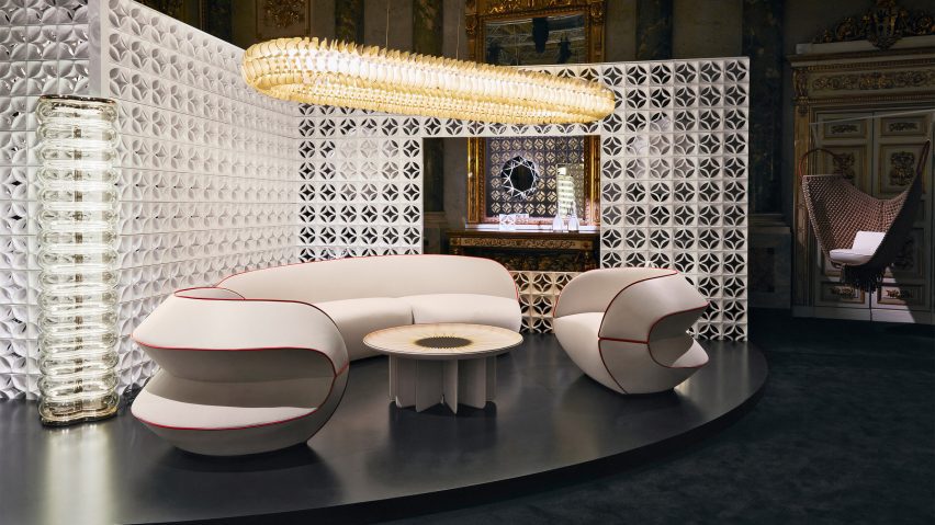 Louis Vuitton furniture on display at Milan design week 2023