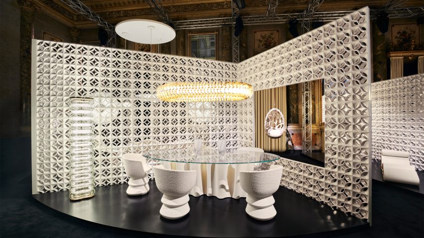 Louis Vuitton furniture on display at Milan design week 2023