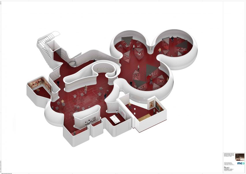Diagram of Fondazione Luigi Rovati Museum by Mario Cucinella Architects