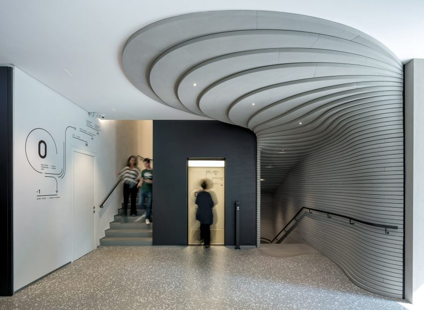 Interior of Fondazione Luigi Rovati Museum by Mario Cucinella Architects