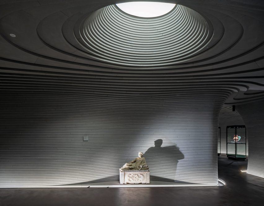 Interior of Fondazione Luigi Rovati Museum by Mario Cucinella Architects