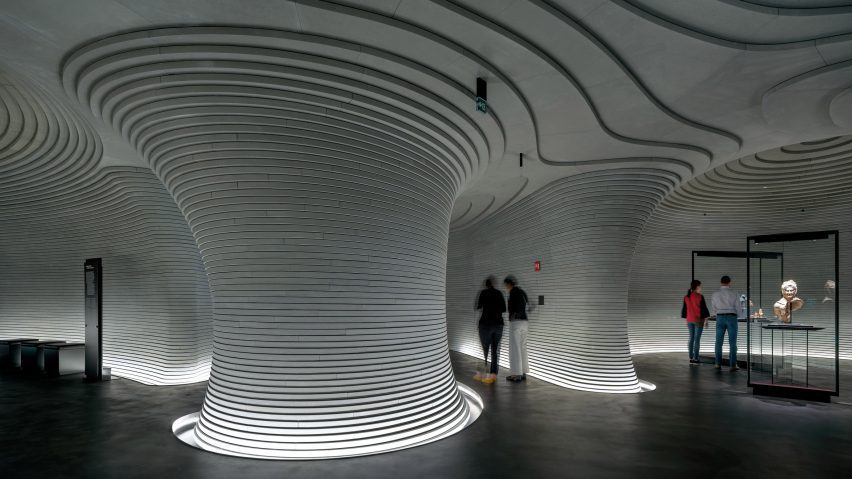 Interior of Fondazione Luigi Rovati Museum by Mario Cucinella Architects