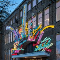Utrecht library sign by Maarten Baas