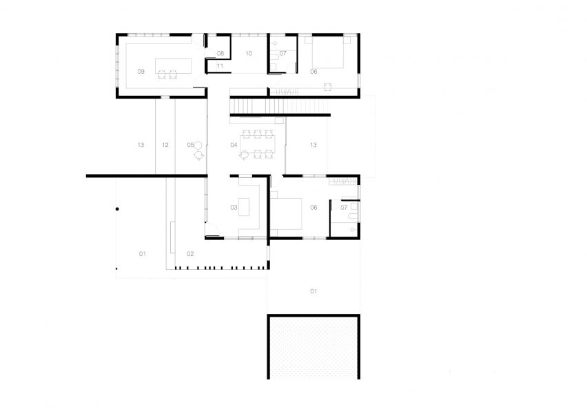 First floor plan of House Wandoor