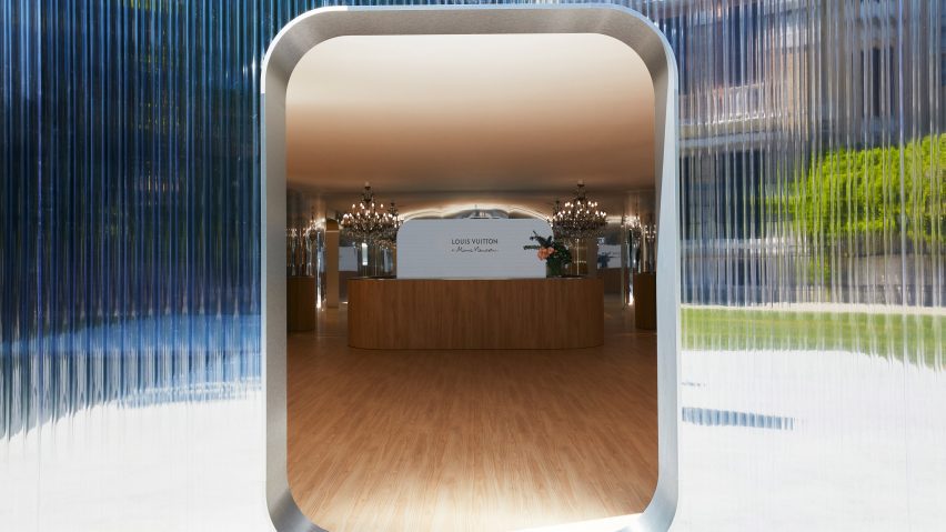 Louis Vuitton furniture on display at Milan design week 2023