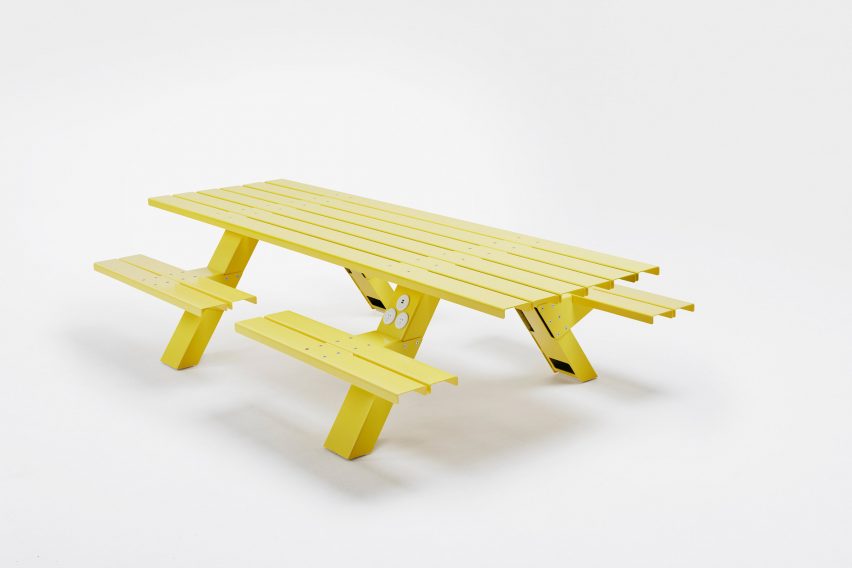 Yellow Mass table by Alexander Lotersztain for Derlot