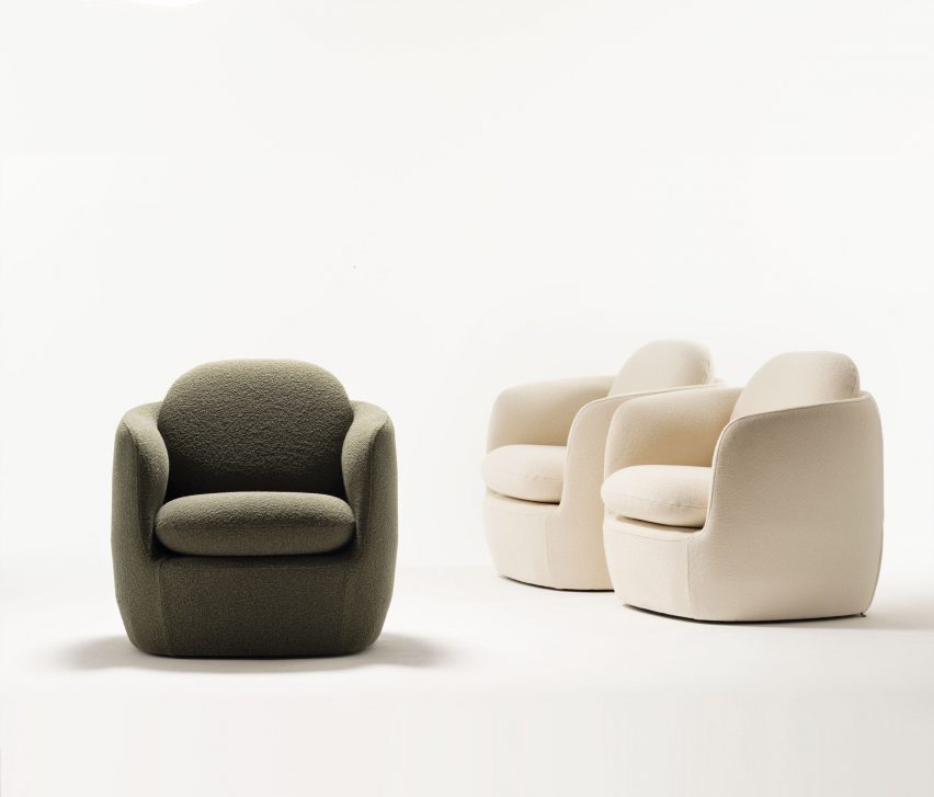 Chairs on white background