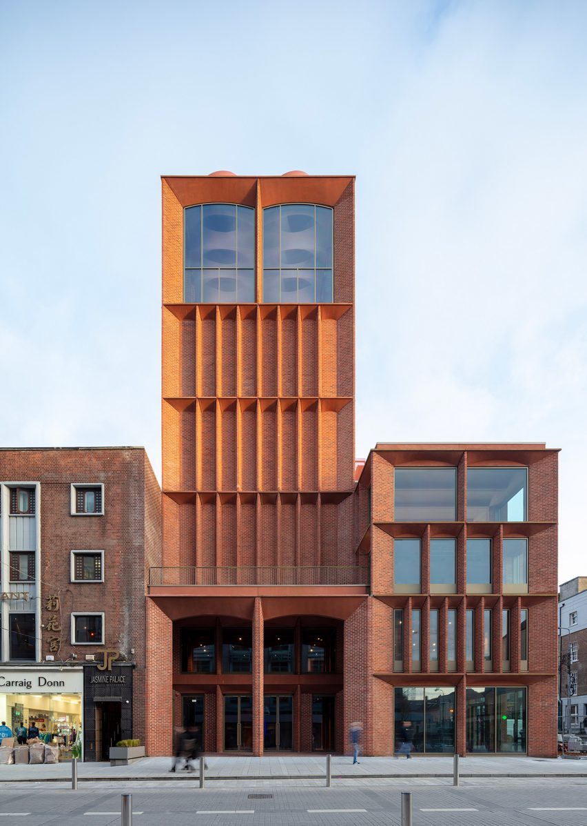 The red-brick International Rugby Experience building by Niall McLaughlin Architects on Limerick's high street