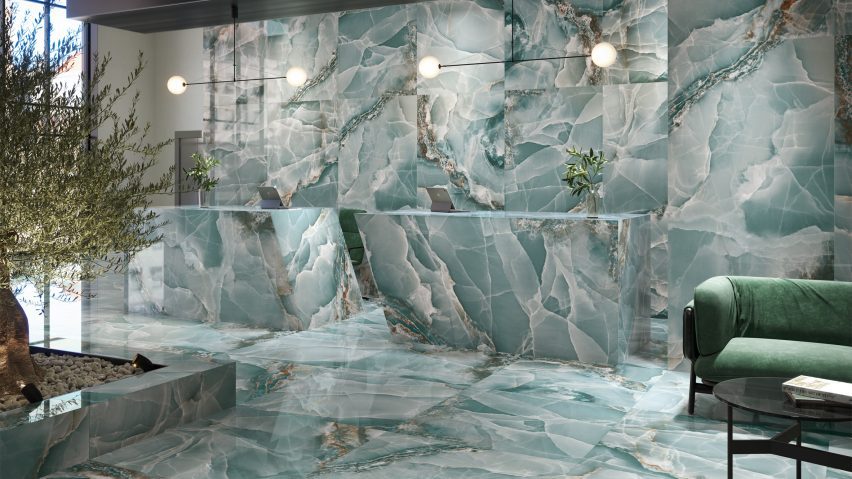 Onyx stone-effect tile by Baldocer