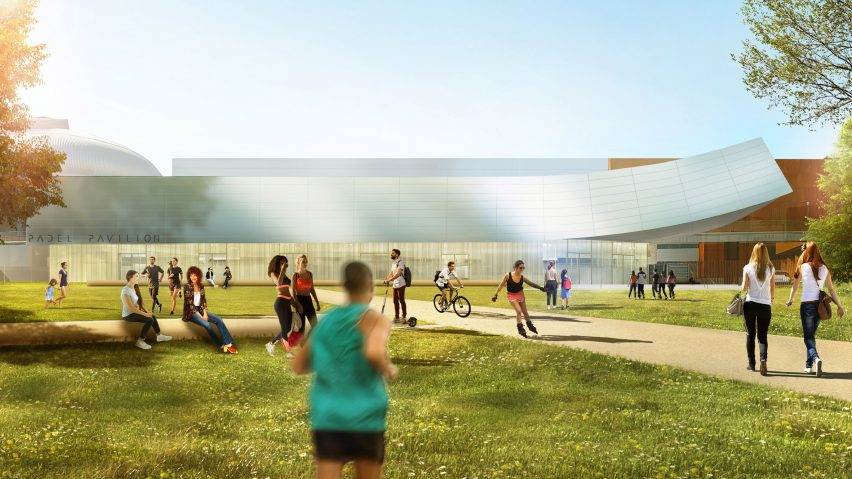 Padel Pavilion for Milan's CityLife development by Fabio Novembre
