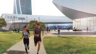 Padel Pavilion for Milan's CityLife development by Fabio Novembre