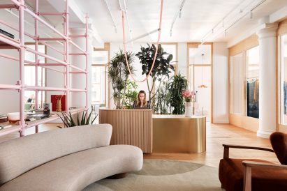 Reception area at the PatBo New York showroom