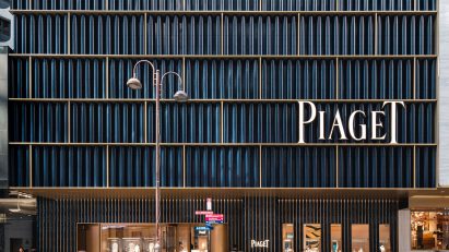 Piaget boutique Hong Hong facade by Neri&Hu