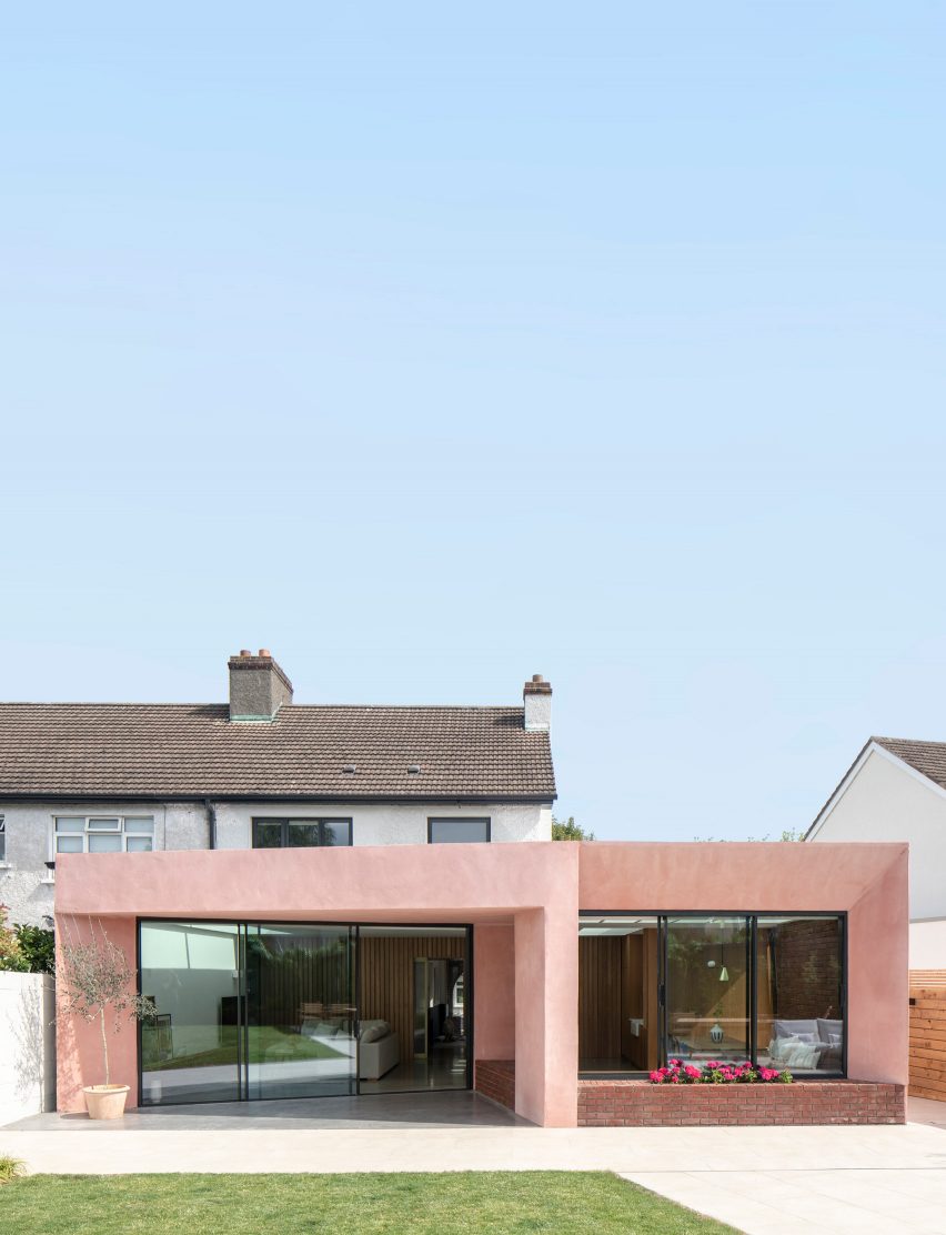 Exterior of Pink House by Courtney McDonnell Studio