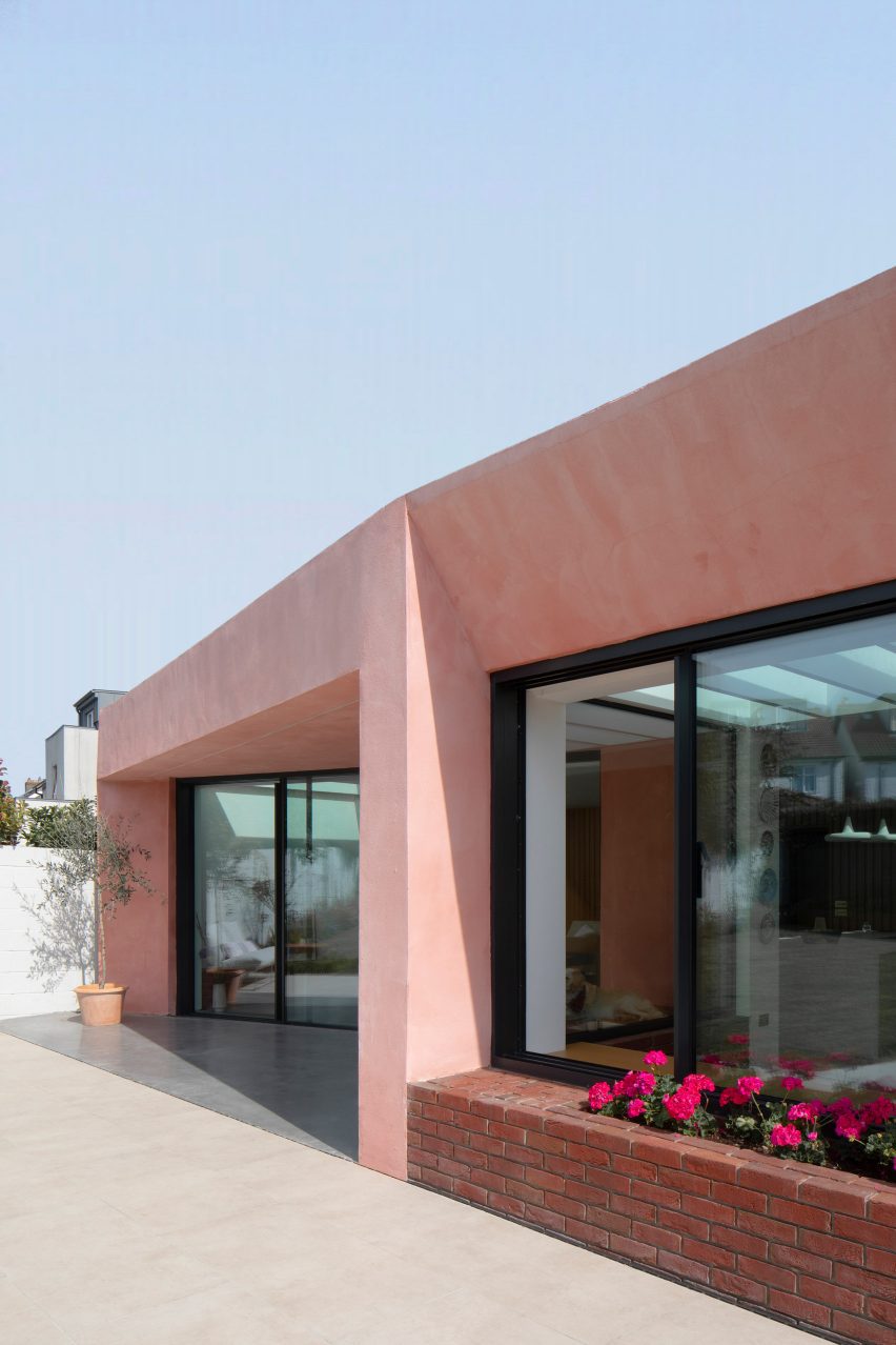 Exterior of Pink House by Courtney McDonnell Studio